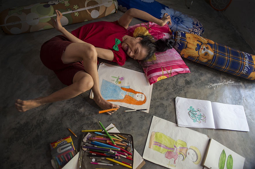 Handicapée mais artiste au grand talent