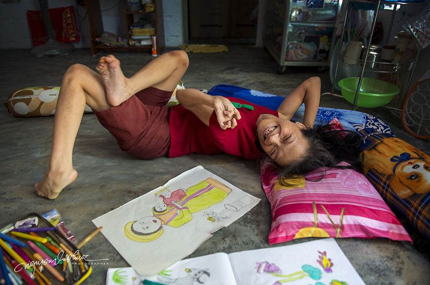 Handicapée mais artiste au grand talent
