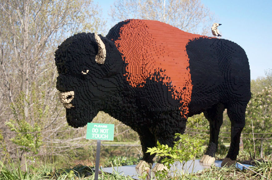 Des animaux en briques LEGO dans un zoo au Texas
