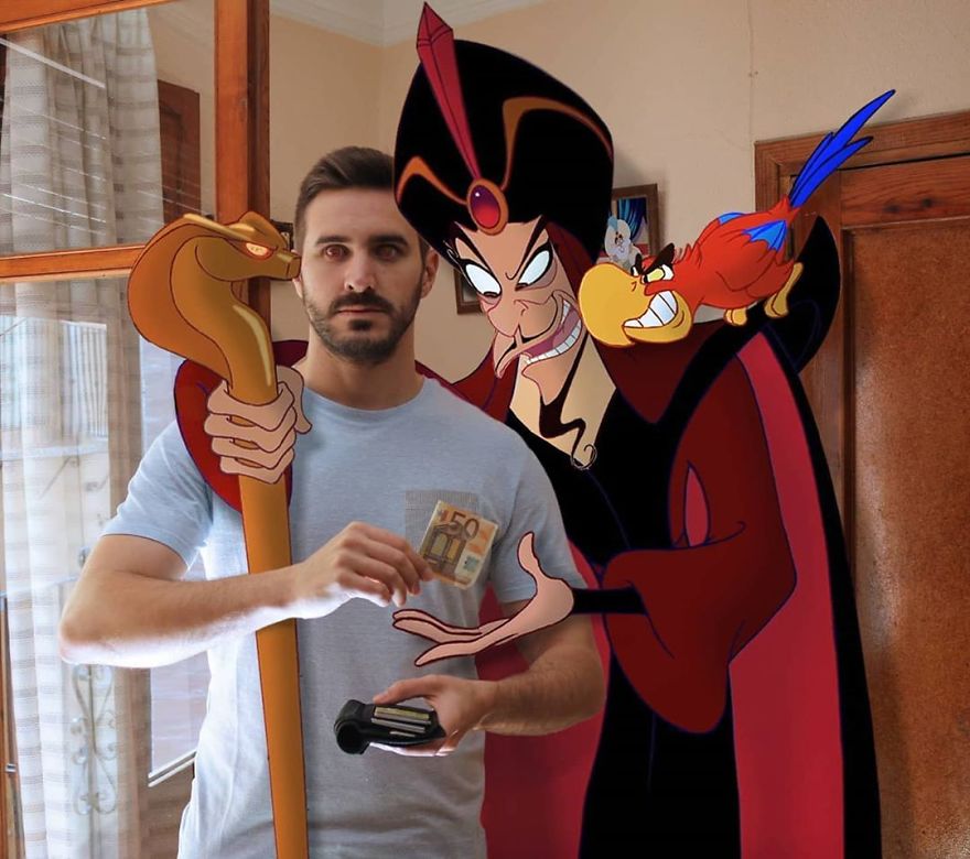 Les personnages de Disney dans sa vie grâce à Photoshop